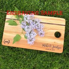 Load image into Gallery viewer, Personalized Walnut Charcuterie Board - Cheese Board Gift - Custom Laser Engraving - Wedding Gift - Engagement Gift